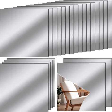 Amazon.com: Wenqik 72 Pcs Flexible Mirror Sheets 12 x 12 Inches Non ...