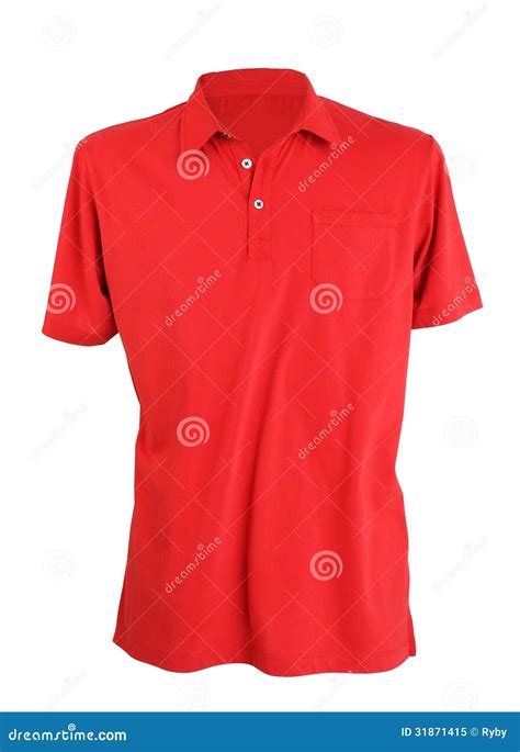 Red polo shirt stock image. Image of collar, polo, shirt - 31871415