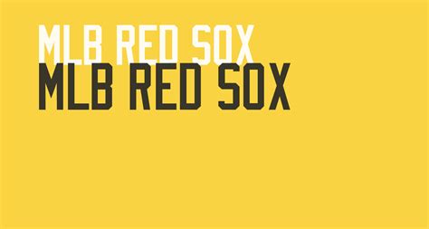 MLB Red Sox free Font - What Font Is