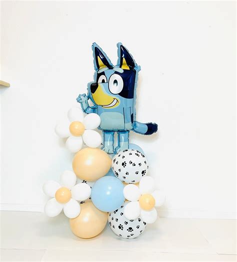 Bluey Balloon Stack Bluey Birthday Bluey Balloon Sculpture Bluey And