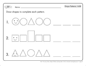 Image result for AB Pattern Worksheet