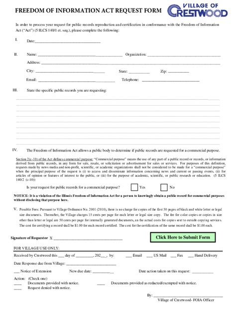 Fillable Online crestwood.illinois.gov04FIOA-REQUEST-FORMFREEDOM OF ...