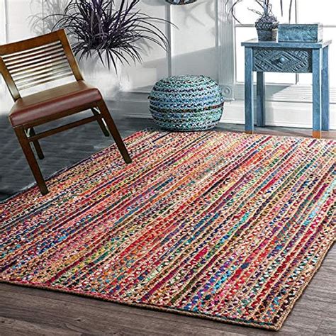 Buy DRUA EXPO Jute & Chindi Patta Reversible Hand Woven Decorative Rug ...