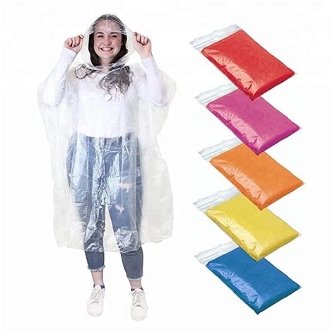 RAJA DHIRAJ Pocket Size Disposable Rain Card Waterproof Rain Poncho ...