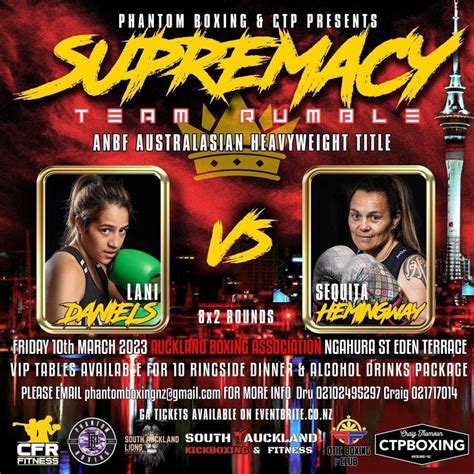 Supremacy Team Rumble I, Auckland Amateur Boxing Assoc - ABA, 10 March ...