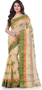 Buy Desh Bidesh Paisley, Self Design, Striped, Woven, Temple Border ...