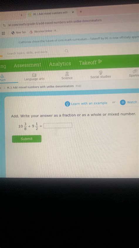 Add. Write your answer as a fraction or as a | StudyX