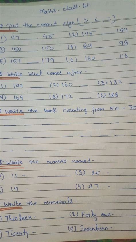 First Class Maths Worksheets 的图像结果