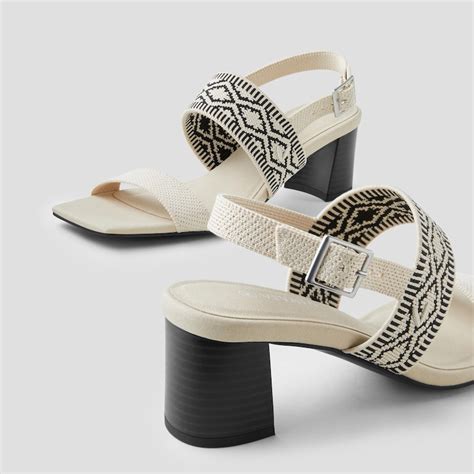 Luna Square-Toe Block Heel Sandal in Cream Ivory-Sustainable & Stylish ...