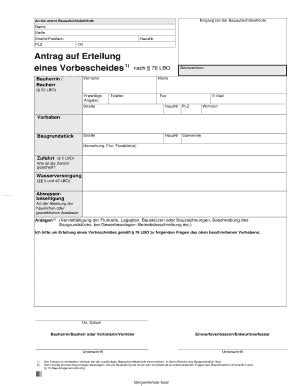 Ausfüllbar Online Antrag auf Erteilung eines Vorbescheides 1 ...