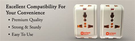 Orient Electric 3 pin Universal Multi plug Travel Adapter 6 Amp Pack of ...