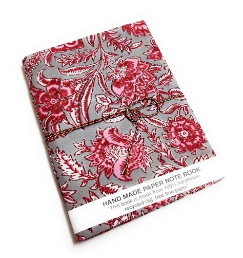 Block Work Fabric Diary,blank Notebook,meditation Journal, Handmade Eco ...