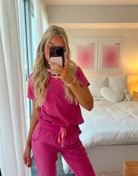 pink scrubs🎀 in 2025 | Scrubs, Nurse aesthetic, Scrubs outfit