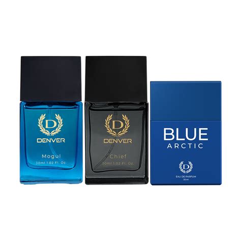 Denver Pack of 3 Perfumes (Mogul + Chief + Blue Arctic) - 30ml Each ...