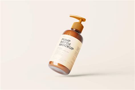 8 Free Pump Dispenser Bottle Mockups set - Package Mockups