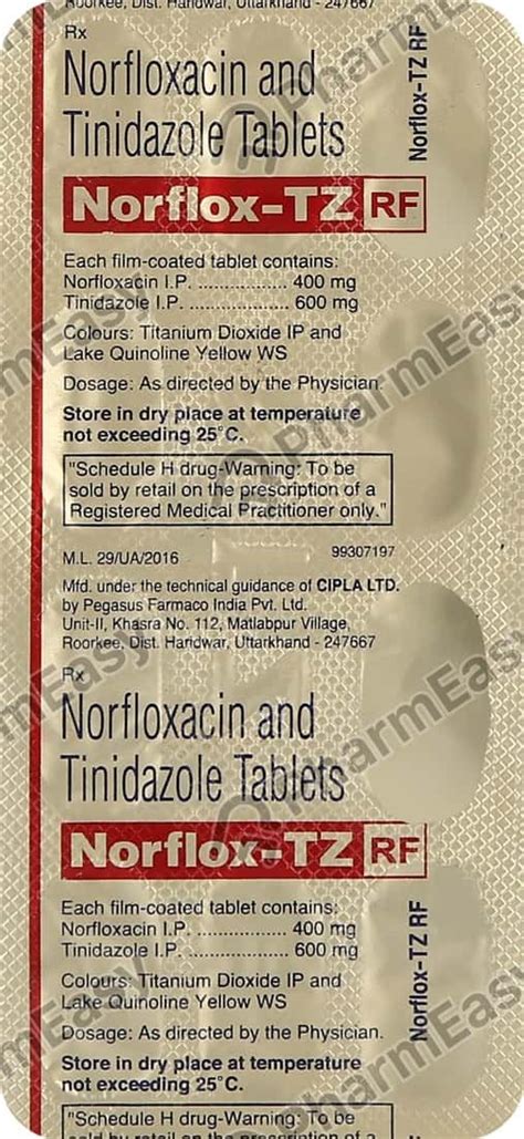 Nox Tz 400/600 Mg Tablet 10: Uses, Side Effects, Price & Dosage | PharmEasy