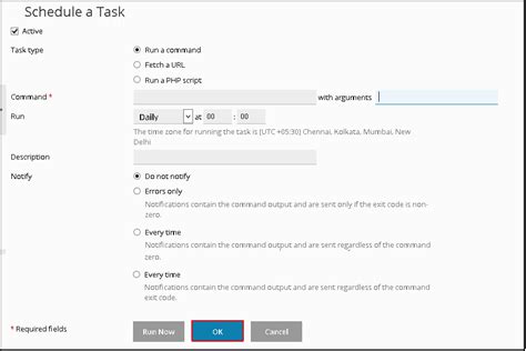 Schedule Task through Plesk - Diadem Technologies : Support Knowledgebase