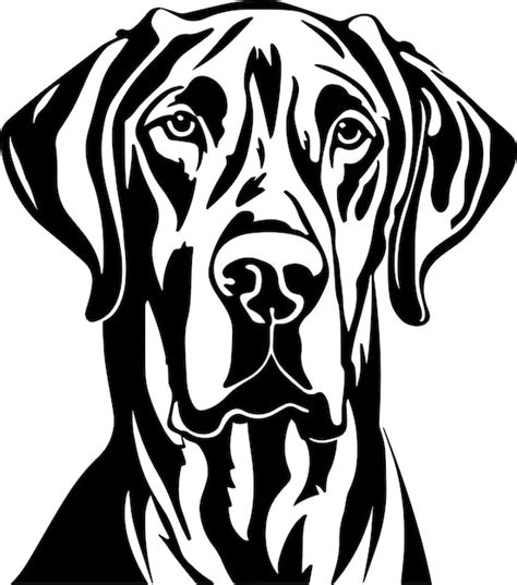 Great Dane dog face isolato su uno sfondo bianco SVG Vector ...