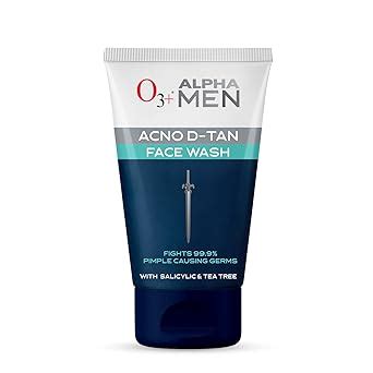 O3+ ALPHA MEN Acno D-TAN Face Wash with Tea Tree 100g for Oily Skin ...