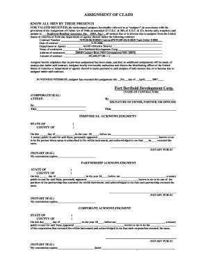 Image result for Assignment of Claim