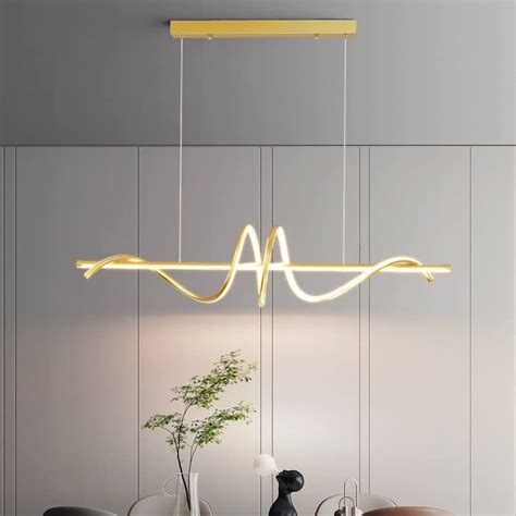 Buy CITRA Gold LED Pendant Chandelier Twisty Curl Lights Dining Room ...