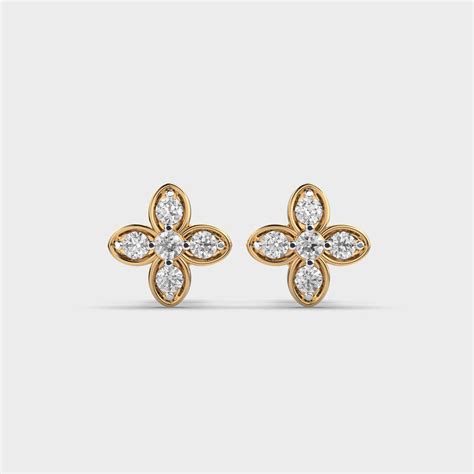 Buy Deco Glamour Diamond Ear Studs At Jewelbox