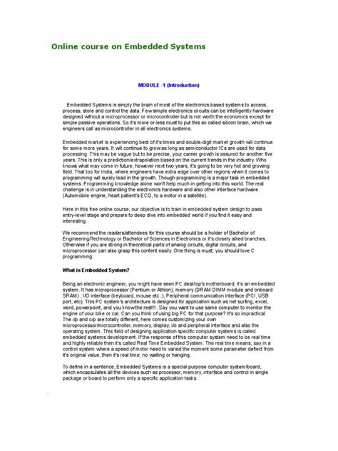 Image result for Embedded Systems Course