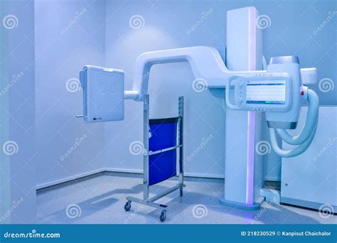 Equipment X-ray Equipment in Modern Hospital. Modern X-ray Machine and Computerized Axial ...
