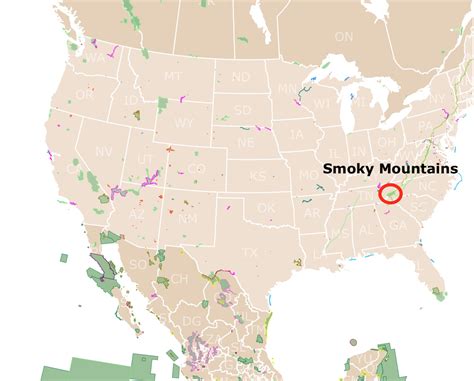 Great Smoky Mountains National Park Map