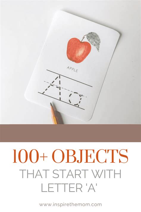 100+ Objects that Start with A - (Alphabet Items A-Z)