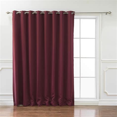 Best Home Fashion 108-in Burgundy Blackout Grommet Single Curtain Panel ...