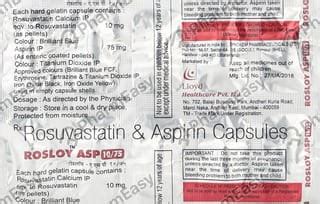 Rosloy Asp 10/75mg Strip Of 10 Capsules: Uses, Side Effects, Price ...