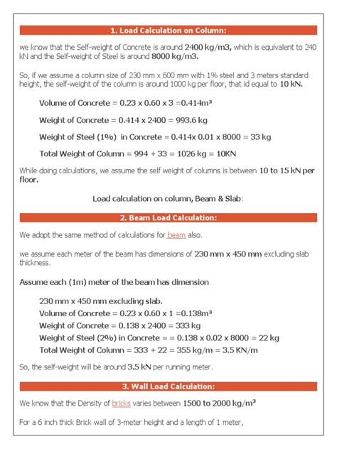 Image result for Column Load Calculator