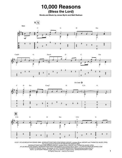 Bless The Lord Guitar Matt Redman 10,000 Reasons (Bless The Lord)