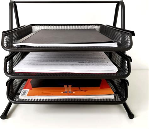 D.RECT 3 Tier A4 Mesh in Tray | Mesh Desk Organiser | for India | Ubuy