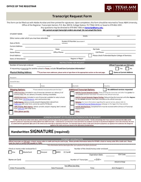 Image result for Transcript Template Texas