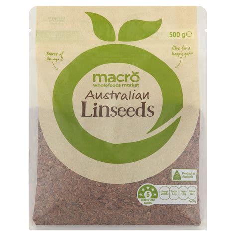 Macro Australian Linseeds 500g | Healthylife