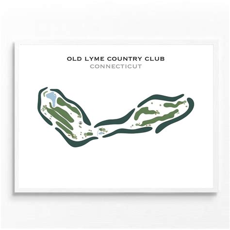 Old Lyme Country Club, CT Golf Course Map Canvas Art, Golf Gifts for ...