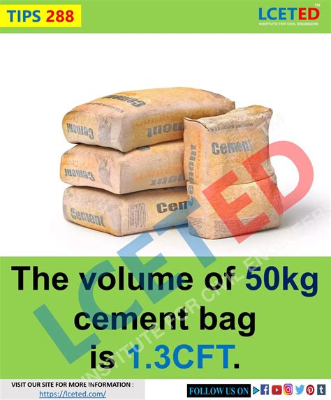 Volume Of One Bag Cement