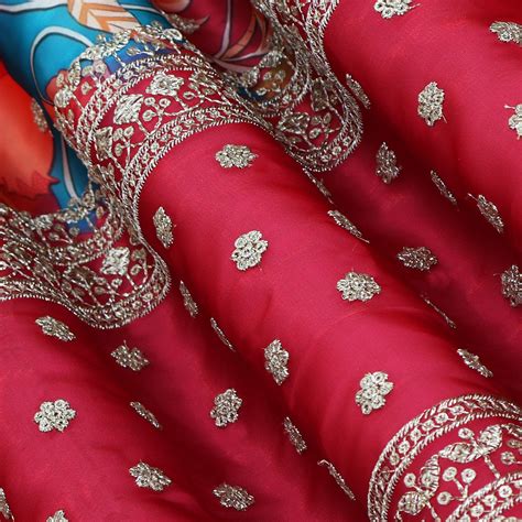Rani Color Organza Print Embroidery Fabric – KC Creations