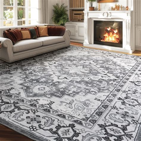 Amazon.com: Lessymo 7 x 10 Area Rugs for Living Room- Machine Washable ...