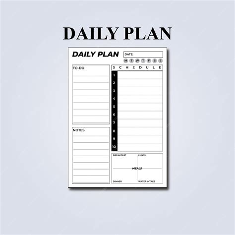 デイリー プランナー アクティビティ ノート リスト テンプレート | プレミアムベクター