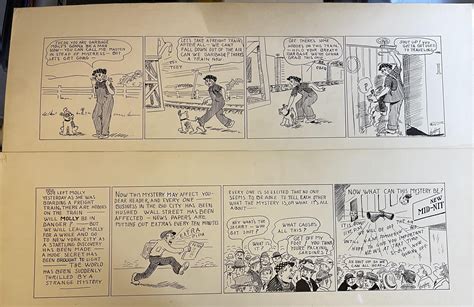 Original Platinum Age comic strip art! Little Molly Millions, circa ...