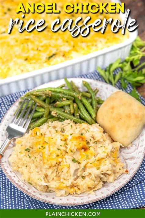 Angel Chicken and Rice Casserole - Plain Chicken