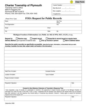 Michigan FOIA Request Form - Blank Fillable Template | Fill Out, Print ...
