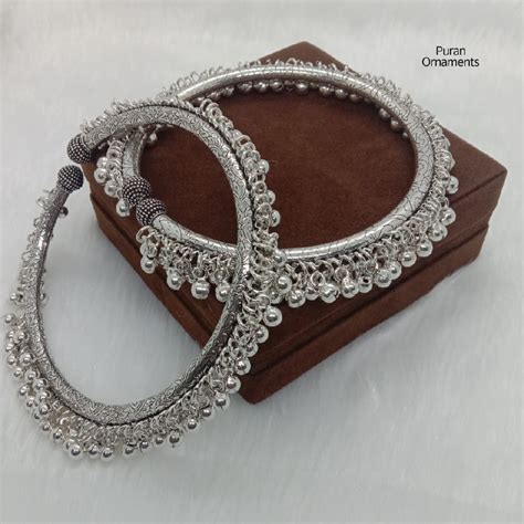 Buy quality Pure silver leg kada light weight and adjustable in New Delhi