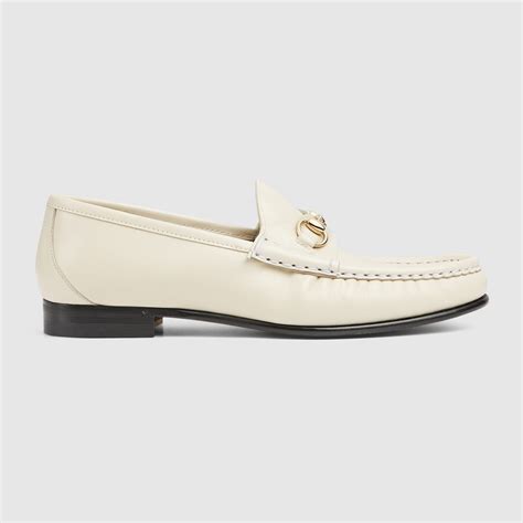 Mocassins Horsebit 1953 pour femme en cuir blanc | GUCCI® Canada