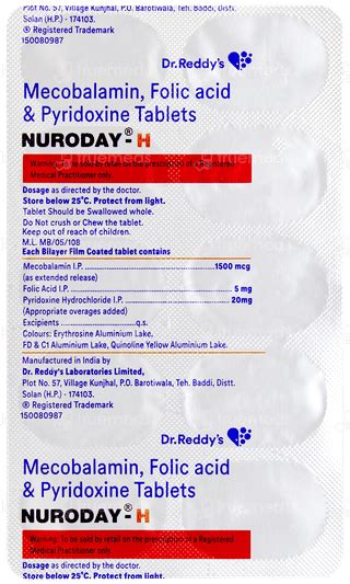 Nuroday H 1.5 MG | Order Nuroday H 1.5 MG Tablet Online at Truemeds