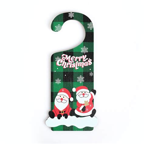 Christmas Door Hanger Decorations Cute Holiday Doorknob Ornaments ...
