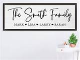 Amazon.com: Last Name Signs for Home Personalized Framed Wooden Family ...
